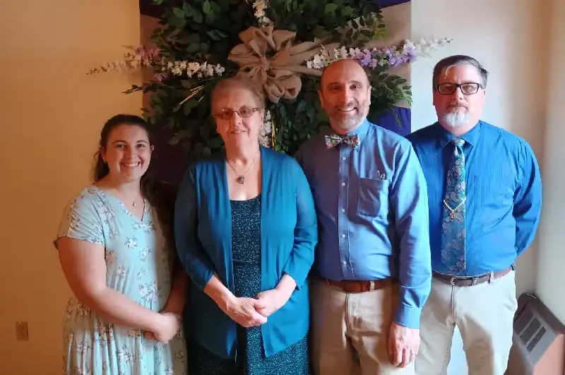 Our LEFC Staff: Jordyn Skacel, Cindy Green, Pastor Matt Mitchell, and Keith Hurley.